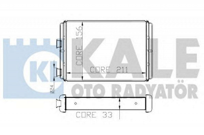 KALE OTO RADYATOR 268400 -  Теплообменник, отопление салона